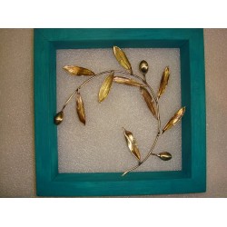 Decorative frame with brass - The olive branch